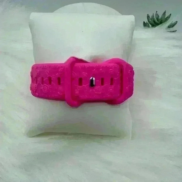 Floral Engraved Design Apple Watch Bands 38mm 40mm 41mm Hot Pink - Picture 5 of 8